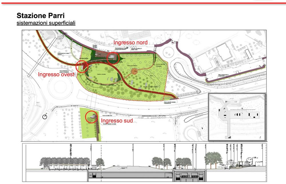 Progettazione stazione Parri, Metro Milano